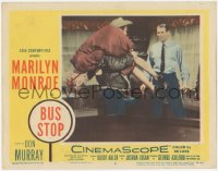 7r0943 BUS STOP LC #6 1956 c/u of Don Murray carrying sexy Marilyn Monroe over his shoulder!