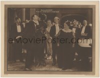 7r0948 BY GOLLY LC 1920 Heinie Conklin & others stare at woman kissing Charles Murray at party!