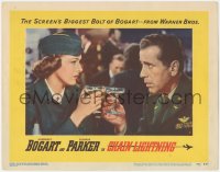 7r0971 CHAIN LIGHTNING LC #5 1949 c/u of Humphrey Bogart drinking champagne with Eleanor Parker!