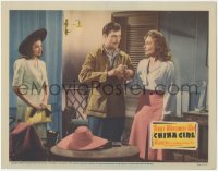 7r0979 CHINA GIRL LC 1942 Gene Tierney watches George Montgomery take bottle from Lynn Bari!