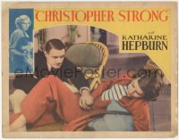 7r0983 CHRISTOPHER STRONG LC 1933 Colin Clive tries to rouse female aviator Katharine Hepburn!