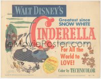 7r0665 CINDERELLA TC 1950 Disney's classic cartoon love story with music, greatest since Snow White!