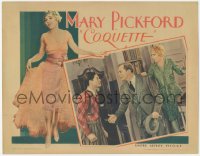 7r0994 COQUETTE LC 1929 sexy Mary Pickford stands behind William Janney & Matt Moore!