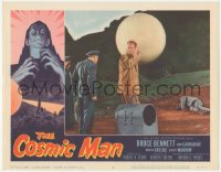 7r0996 COSMIC MAN LC #2 1959 Bruce Bennett between cop & dead guy + eerie levitating sphere!