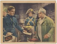 7r0997 COUNT OF MONTE CRISTO LC 1934 uniformed Robert Donat handing paper to angry man in pajamas!