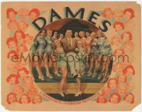 7r1005 DAMES LC 1934 great image of sexy Busby Berkeley beauties holding up Dick Powell, musical!