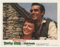 7r1008 DARBY O'GILL & THE LITTLE PEOPLE LC 1959 best portrait of young Sean Connery & Janet Munro!