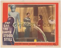 7r1011 DAY THE EARTH STOOD STILL LC #5 1951 classic image of Michael Rennie, Neal & Gort in ship!