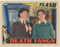 7r1014 DEATH FANGS LC 1934 William Desmond showing badge to David Sharpe, Flash the dog in border!