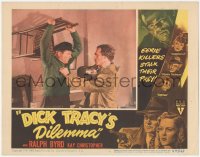 7r1026 DICK TRACY'S DILEMMA LC #7 1947 great image of The Claw about to to get hit with a chair!