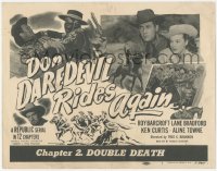 7r0673 DON DAREDEVIL RIDES AGAIN chapter 2 TC 1951 Ken Curtis, Republic western serial, Double Death!