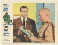 7r1037 DR. NO LC #7 1962 close up of Sean Connery as James Bond asking guard about a picture!