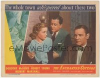 7r1052 ENCHANTED COTTAGE LC 1945 close up of Robert Young, Dorothy McGuire & Herbert Marshall!