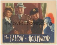7r1060 FALCON IN HOLLYWOOD LC 1944 Tom Conway & scared Veda Ann Borg wearing Yellow Cab hat!