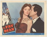 7r1064 FAT MAN LC #5 1951 romantic c/u of young Rock Hudson & sexy Julie London, William Castle!
