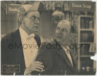 7r1081 FIXING A STEW LC 1934 close up of Leon Errol grabbed by angry man wearing wacky cap, rare!