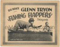 7r0685 FLAMING FLAPPERS TC 1925 Hal Roach, Glenn Tryon trying to catch baby sitting on roof!