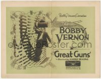 7r0703 GREAT GUNS TC 1925 wacky image of Bobby Vernon on military training course, ultra rare!