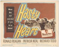 7r0708 HASTY HEART TC 1950 patient Ronald Reagan & nurse Patricia Neal help dying Richard Todd!