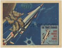 7r1139 HAVE ROCKET WILL TRAVEL LC #5 1959 great special effects scene of The Three Stooges in space!