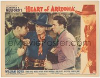 7r1142 HEART OF ARIZONA LC 1938 c/u of William Boyd as Hopalong Cassidy breaking up a fight!