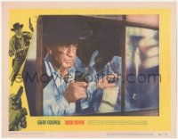 7r0619 HIGH NOON LC #3 1952 best close up of Gary Cooper with gun looking through broken window!