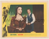 7r0621 HIGH NOON LC #5 1952 great image of Gary Cooper staring across room at pretty Katy Jurado!