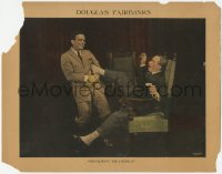 7r1153 HIS MAJESTY THE AMERICAN LC 1919 happy Douglas Fairbanks pulls older man out of chair!