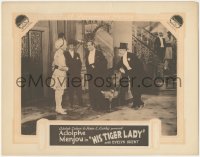 7r1154 HIS TIGER LADY LC 1928 Adolphe Menjou wearing turban & cool outfit by three men in tuxedos!