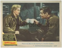 7r1156 HOMECOMING LC #6 1948 great c/u of Clark Gable & Lana Turner toasting their friendship!
