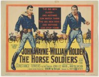 7r0714 HORSE SOLDIERS TC 1959 art of U.S. Cavalrymen John Wayne & William Holden, John Ford