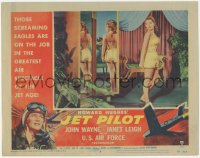 7r1191 JET PILOT LC #6 1957 John Wayne admiring sexy Janet Leigh in multiple mirrors, Howard Hughes