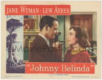 7r1194 JOHNNY BELINDA LC #5 1948 romantic close up of pretty Jane Wyman & Lew Ayres!