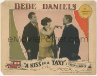 7r1212 KISS IN A TAXI LC 1927 pretty Bebe Daniels between Douglas Gilmore & man with goatee!