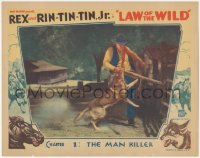 7r1232 LAW OF THE WILD chapter 1 LC 1934 color Rin Tin Tin Jr. in inset AND border art, Man Killer!