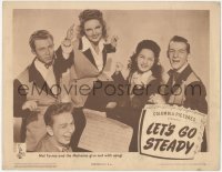 7r1234 LET'S GO STEADY LC 1944 Mel Torme and the Meltones give out with song, great portrait!