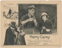 7r1237 LIGHTNING RIDER LC 1924 Virginia Brown Faire watches Harry Carey whittling on a stick, rare!