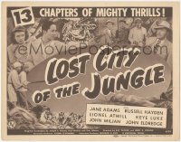 7r0731 LOST CITY OF THE JUNGLE TC 1946 Universal atom bomb serial in 13 chapters of mighty thrills!
