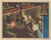 7r1258 MAD MISS MANTON LC 1938 rich Barbara Stanwyck & her society friends try to solve a murder!