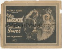 7r0736 MASSACRE TC R1920s D.W. Griffith, close up of Blanche Sweet & Wilfred Lucas, ultra rare!