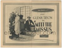 7r0739 MEET THE MISSUS TC 1925 Hal Roach, Glenn Tryon scrubbing stairs by maid Helen Gilmore!