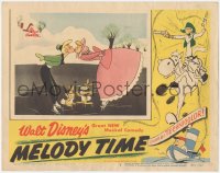 7r1275 MELODY TIME LC #2 1948 Disney, great cartoon image of young couple kissing & ice skating!