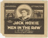 7r0740 MEN IN THE RAW TC 1923 Jack Hoxie, from the Ace High magazine story, cool art, ultra rare!