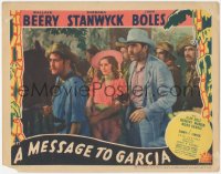 7r1276 MESSAGE TO GARCIA LC 1936 Barbara Stanwyck surrounded by men with their guns drawn!