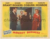 7r1284 MONKEY BUSINESS LC #8 1952 Ginger Rogers between Cary Grant & sexy Marilyn Monroe!
