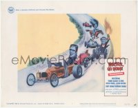 7r0627 MUNSTER GO HOME LC #3 1966 cool art of Herman & Grandpa in dragsters with Lily on horse!