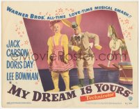 7r1290 MY DREAM IS YOURS LC #4 1949 Doris Day in wacky costume by rabbit Jack Carson!