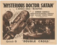 7r0749 MYSTERIOUS DOCTOR SATAN chapter 6 TC 1940 Republic serial with masked hero vs. funky robot!