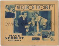 7r1299 NEIGHBOR TROUBLE LC 1932 Arthur Stone holding milk for pretty Dorothy Granger, Mack Sennett!