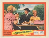 7r1309 NIGHT OF THE HUNTER LC #5 1955 Robert Mitchum, Shelley Winters, Charles Laughton classic noir!